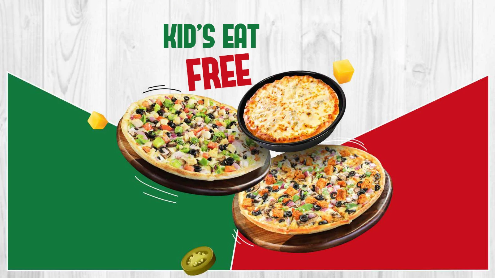 Buy Small Cheese Pizza Free With any 2 Large Pizza specialty